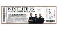 Westlife Ticket 25th