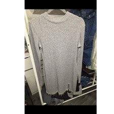 Zara Grey Ribbed Knit Jumper