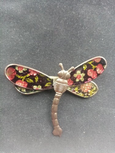 Vintage style brooch dragonfly - vintage,
