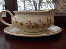 GRAVY/SAUCE BOAT HARVEST PATTERN MARKS AND SPENCER ?WITH  DRIP TRAY
