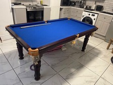 Rare Riley 6ft x 3ft Slate Bed Pool Snooker Table Convertible Dining Table