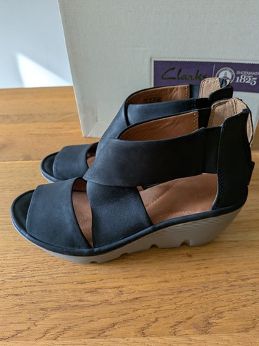Clarks women black - clarks, wedge