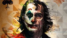 Movie Joker DC Comics Joaquin Phoenix  Canvas Wall Art Print Framed Living Room