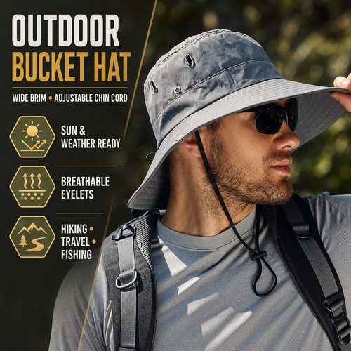 Mens sun hat wide - sun, brim