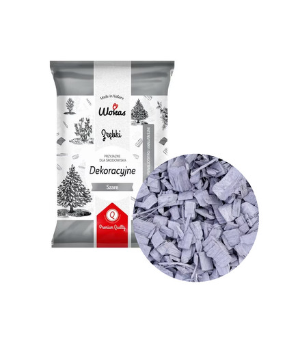 Grey colored wood chips 50l - chips,