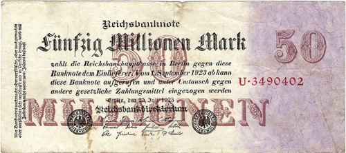 Reichsbanknote million mark - reichsbanknote,