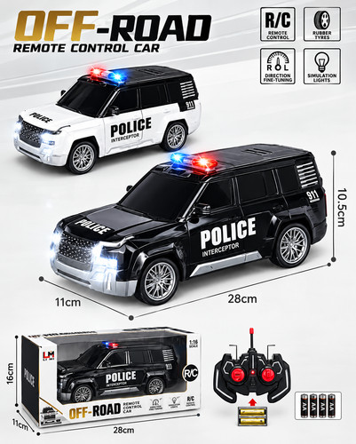 Police car 16 scale - rc, 1:16