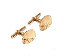 Gents/mens 9ct yellow oval