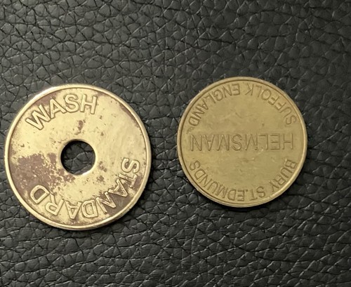 Vintage british brass tokens - vintage,