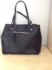 M&S Black Faux Leather Tote Bag