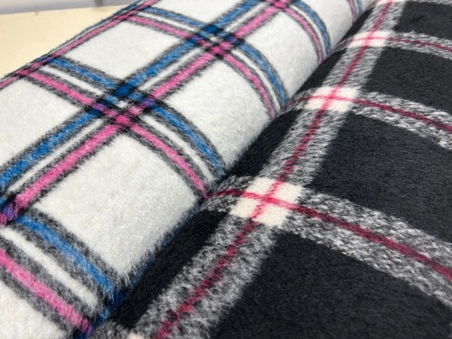 Mohair wool blend check - wool,