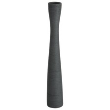 Tall Black Ceramic Vase for