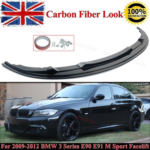 Carbon look front splitter lip - carbon,