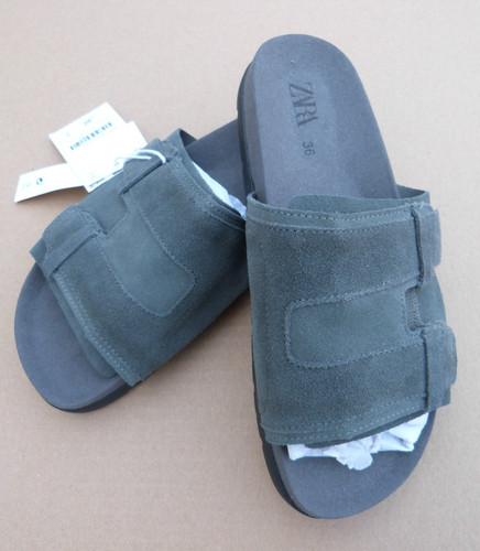 Ladies grey suede zara - grey, sandals