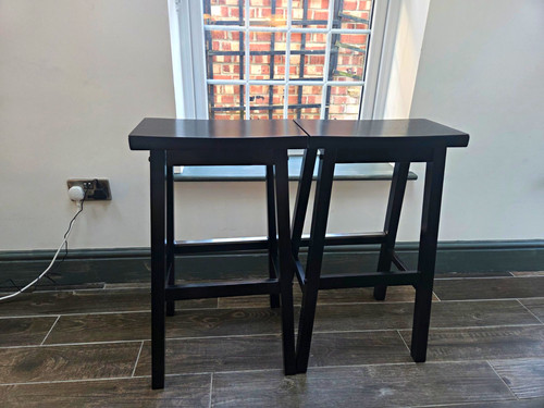 Set black wooden stools - set,