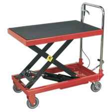 Sealey HPT300 Hydraulic Scissor Lift Platform Table Trolley, 300kg Capacity B