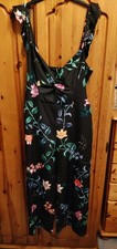 Size 12 Lipsy Jumpsuit Cullotte 3/4 Leg Multi Tie Back Wide Leg Floral