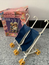 Vintage Palitoy Chtistopher & Carrie Twin Pushchair Buggy