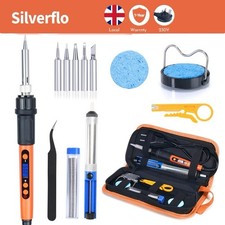 100W Soldering Iron Kit Digital LCD Welding Iron Tool Tips Temperature Adjusted
