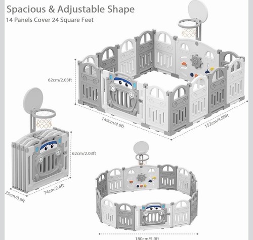 Foldable playpen with - with, mini