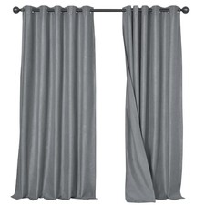 Linen blackout curtains eyelet - blackout,