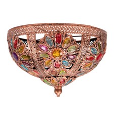 Bronze Ceiling Shade Moroccan Easy Fit Uplighter Pendant Light Jewel Chandelier