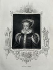 Queen Mary - Antique Print -