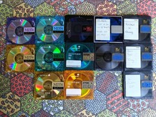 13 used MiniDiscs 74 80 - JVC, TDK, Sony, Maxell - Recordable - untested