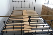 Original Victorian Brass and Iron Bed 4ft 6 x 6ft 3" including Base & Mattress