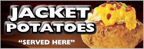 Jacket potatoes sign - sign, sticker