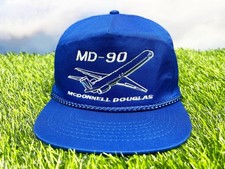 Vintage MD-90 Airplane Hat 90s