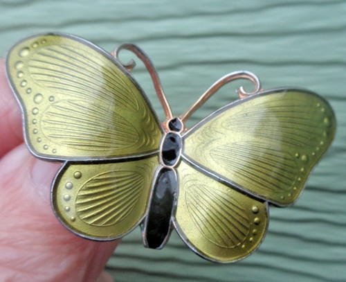 Norwegian enamel butterfly - enamel,