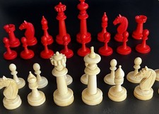 Antique Bone Staunton Chess