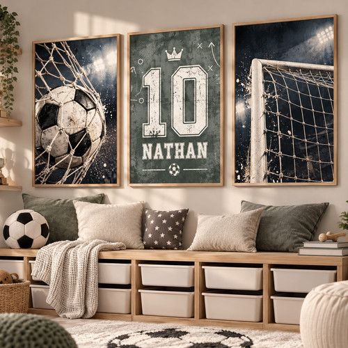 Personalised football wall art - personalised,