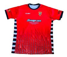 GORSEINON RUGBY SHIRT Snap-On Advertising Match Worn Swansea Area Rugby Jersey