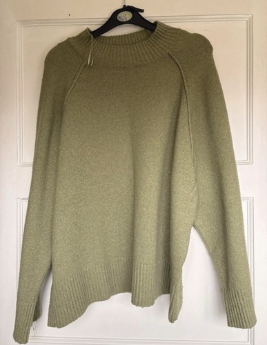 Women khaki wool - khaki, jumper