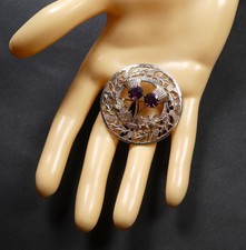 Large Scottish Thistle Brooch