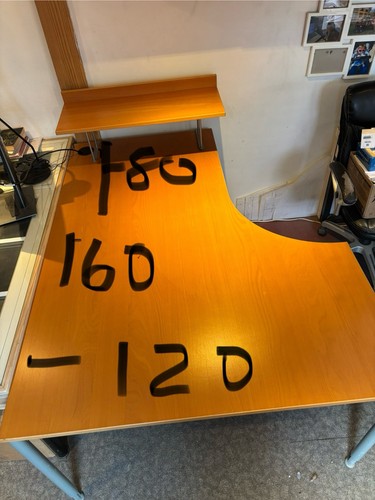 Ikea curved office desk with - office,