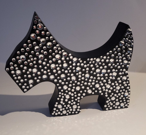 Scottie dog rhinestone - rhinestone,