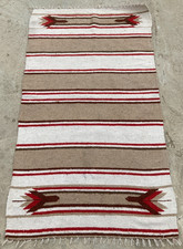 Vintage Handmade Traditional Navajo Native American Floor Rug Carpet 134x74 cm