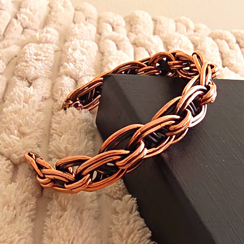 Copper byzantine chain open - copper,