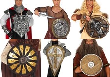 SWORD & SHIELD FANCY DRESS PLASTIC PROP VIKING ROMAN SOLDIER KNIGHT Adult Sized