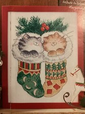 Margaret Sherry Cats And Stockings Christmas Cross Stitch Chart