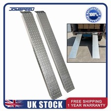 2×Non-Slip Loading Ramps Galvanized Steel HEAVY DUTY For Trailers Vans Motorbike