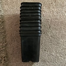 Been Used 10 7.5cm  Square Lightweight plant pots Black Good Condition