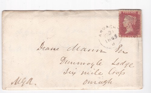 1863 church letter signed - qv,