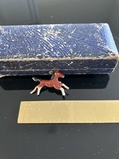Tiny Enamel Horse Brooch 