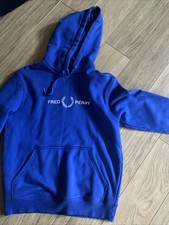 Men’s Fred Perry Blue Hoodie Size Medium