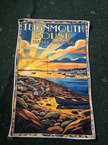 Teignmouth beach printed - teignmouth,