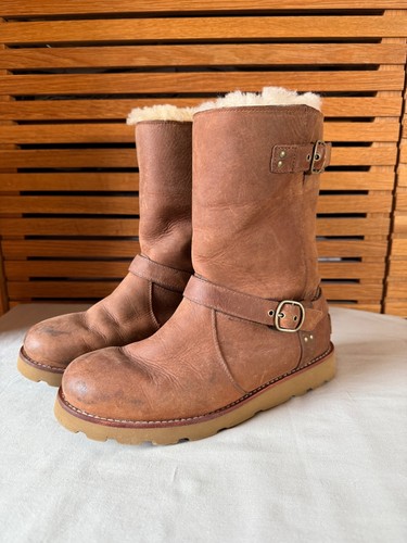 Ugg noira mid brown leather - noira,